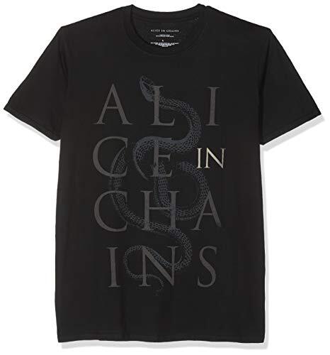 Alice In Chains Men s Alice Snakes Short Sleeve T-Shirt, Black, Large L