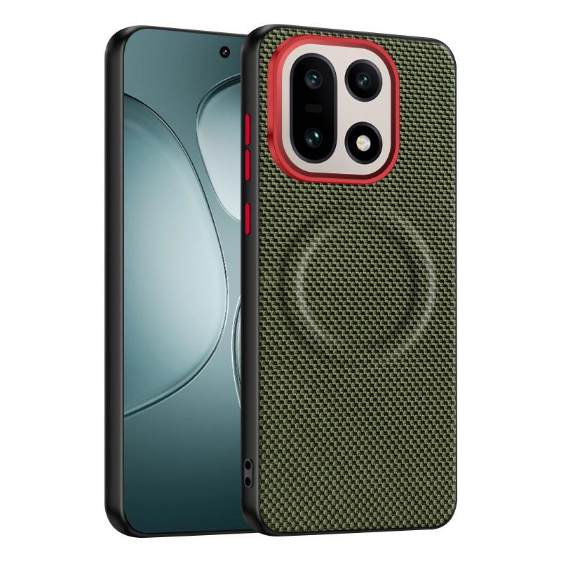 Per OnePlus 15 Custodia Magsafe Lega Metallica Protezione Fotocamera Pulsanti Indipendenti Lusso Custodia Copertura in Ecopelle Vegana
