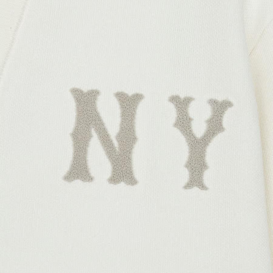 New MLB New York Yankees Knitwear Unisex Ivory 3AKCG0151-50IVS