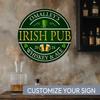 Personalized Irish Pub Metal Sign Wall Decor St Patrick Day Decoration