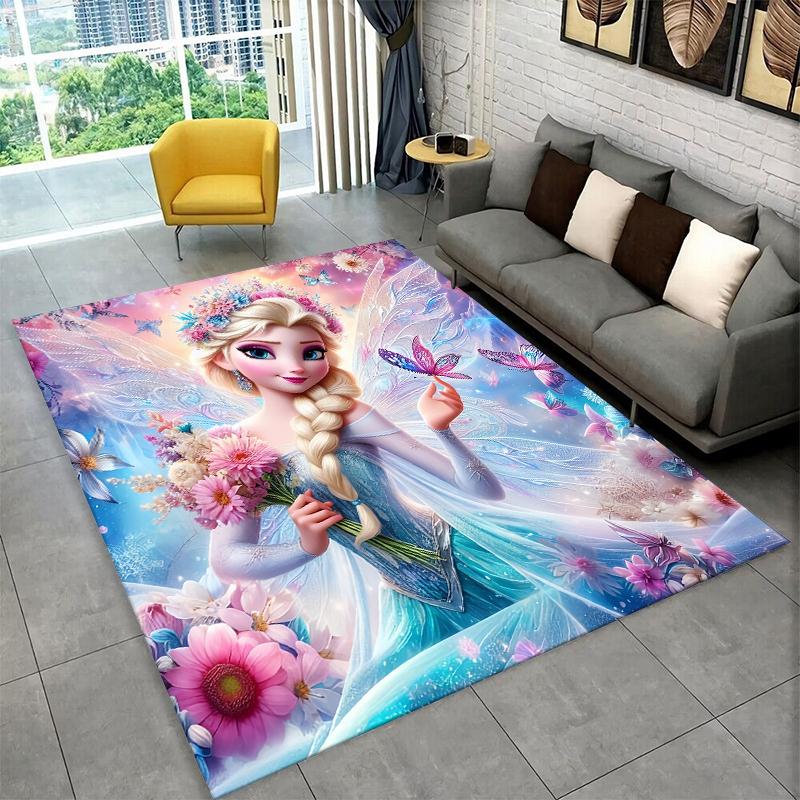 

Cartoon Frozen Elsa Princess Girl Carpet Rug for Playroom Bedroom Living Room Sofa Home Decor,kid Area Rug Non-slip Floor Mat 40x60cm