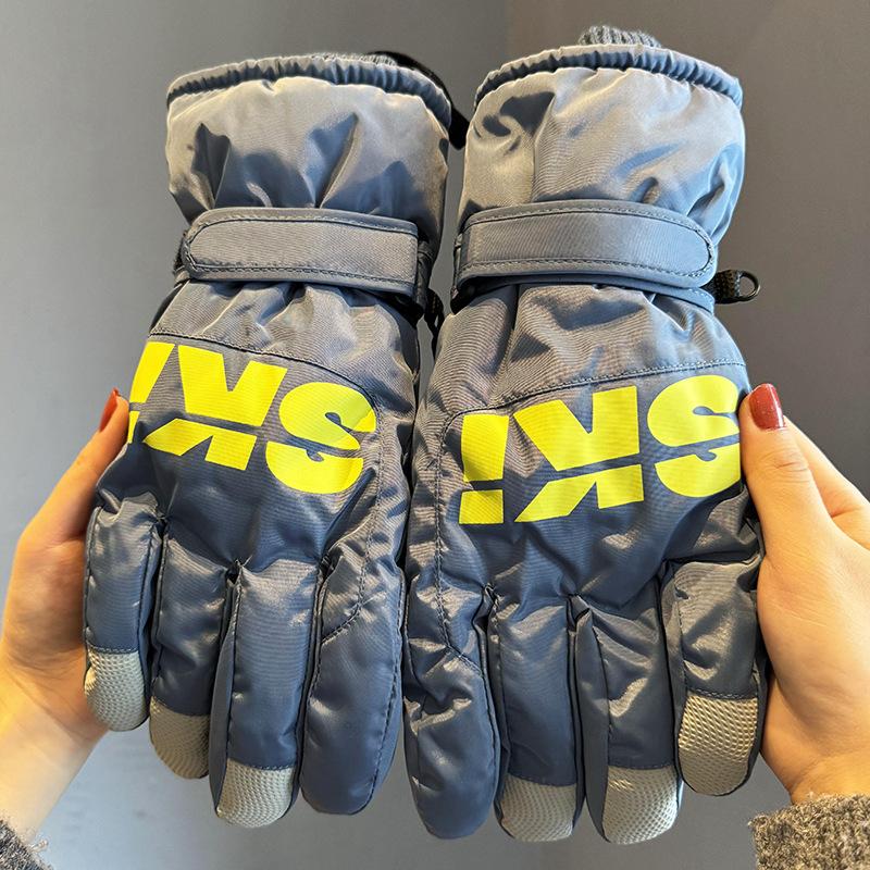 

Men s cold-proof outdoor ski gloves, water-proof and non-slip velvet men s thermal gloves One size fits all синій