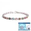 Gorgeous light luxury design Multi-colored natural Tourmaline Gems Bracelet 925 Silver jewelry for women Wedding & banquet gifts
