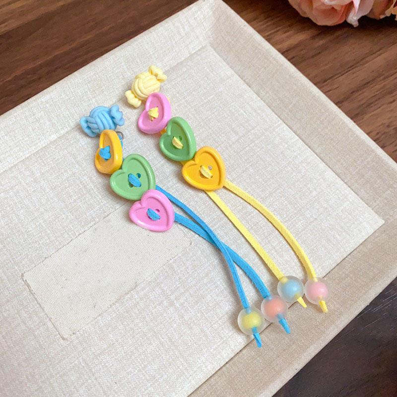 

Exquisite Versatile Heart Button Earrings Summer Dopamine Travel Stud Earrings Vacation Style Atmosphere Earring Fashion Jewelry