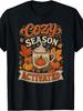 Cozy Autumn Style, Men's T-Shirt, Cozy Season Activated Pumpkin Spice Latte Design, Fall Harvest Season