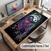 Floral Garden Theme Customized Mouse Pad Personalized Print Name Text Desk Mat For Home Office Table Decor