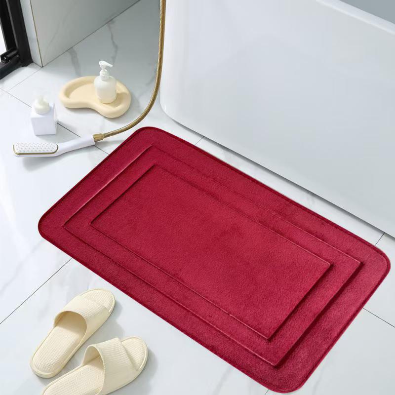 Thickened Memory Foam Non-Slip Bathroom Mat - Coral Fleece Foot Pad