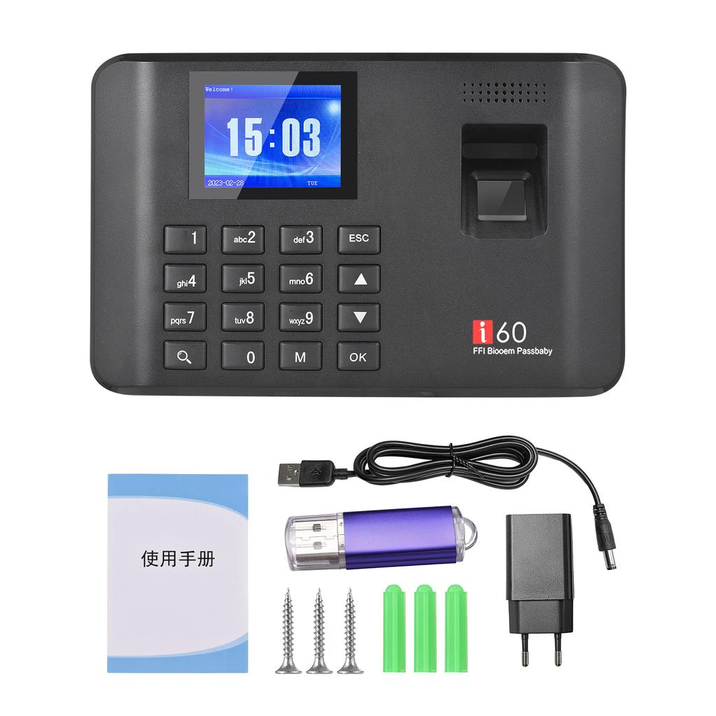 Intelligent Biometric Fingerprint Password Attendance Machine Time Clock Employee Checking-in