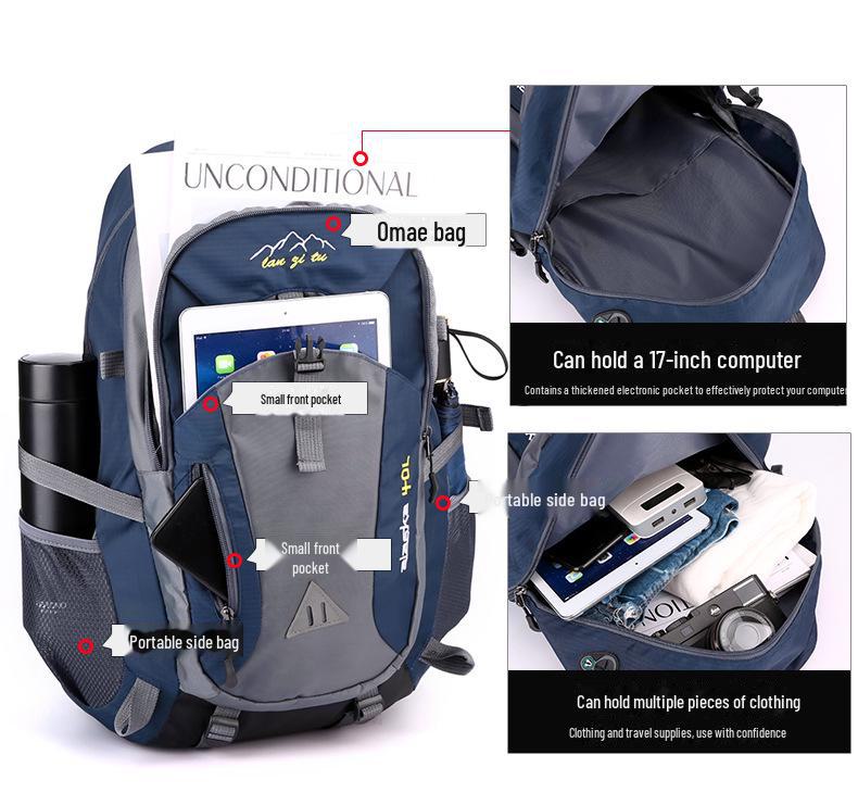 Unisex Large Capacity Outdoor Sports & Travel Backpack with Laptop Compartment