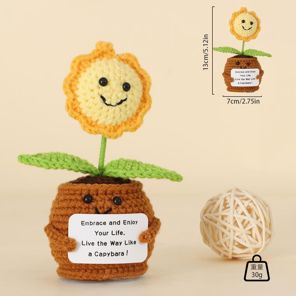 Crocheted Wool Doll Potted Plants, Creative Potted Plants, Cute Ornaments, Home Decoration, Handicrafts, Gifts