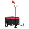 VidaXL Bicycle Trailer Black and Red 45 Kg Iron 94104