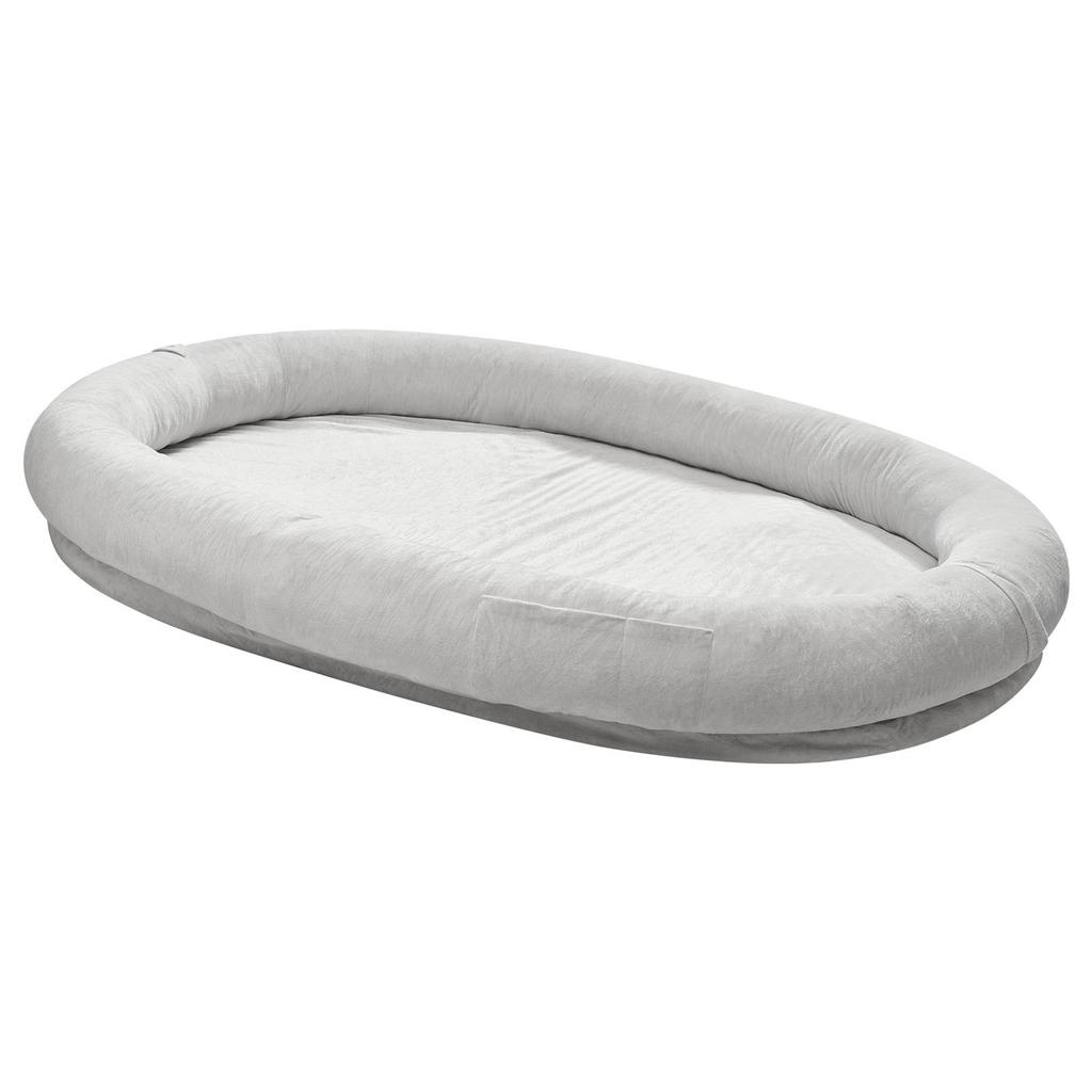 Human Dog Bed, 1780 x 1200 x 240 mm Orthopedic Memory Foam Human Sized Dog Bed, Humans Pet Beds with Side Pocket, Handle & Zipper, Removable