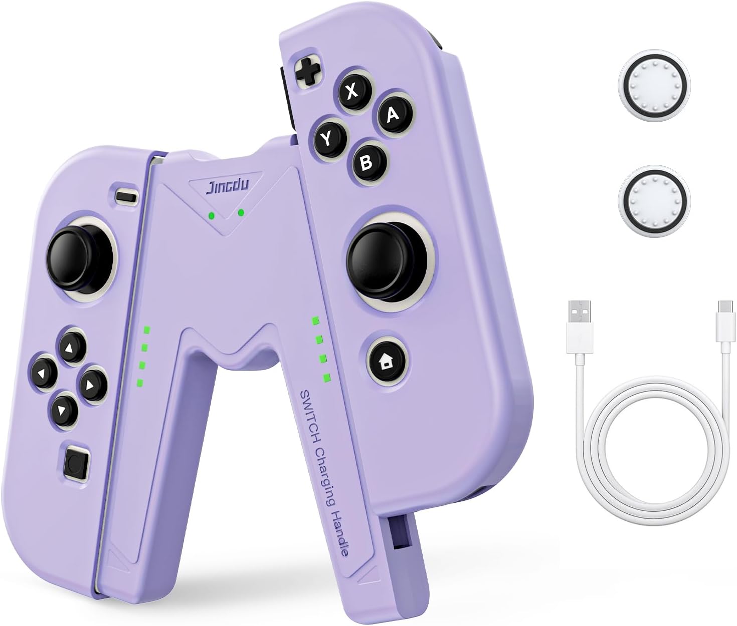 

Ручка для зарядки Switch Joy-Con, совместимая с коммутатором Nintendo и моделью OLED, играйте во время зарядки фиолетовый
