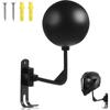 Motorcycle Helmet Holder Wall Mount Helmet Rack with Double Hook 180 Degree Rotation Metal Motorcycle Helmet Hanger Racks