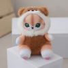 13Cm Cute Cross Dressing Raccoon Shark Cat Mini Doll Cartoon Cute Shark Fried Shrimp Cat Plush Doll Charm Package Pendant