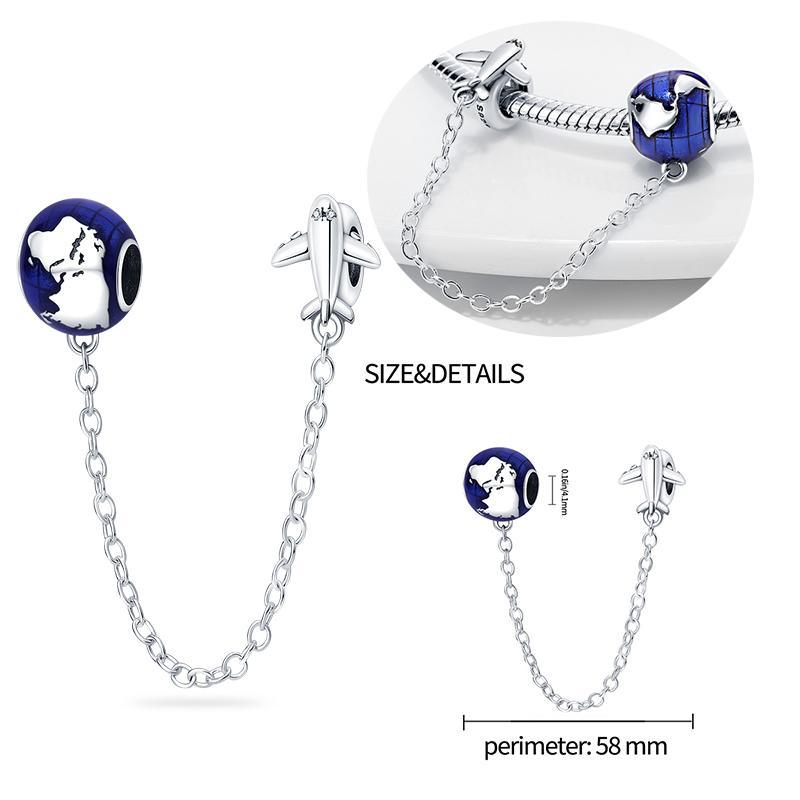 New Copper Star Moon Peach Heart Safety Chain Charm Beads Suitable For Pan Bracelets Diy Women'S Jewelry Gifts