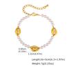 Bohemian Metal Shell Pearl Bracelet for Women Waterproof Stainless Steel Bead Bracelet Summer Beach Vacation Wrist Jewelry 2026