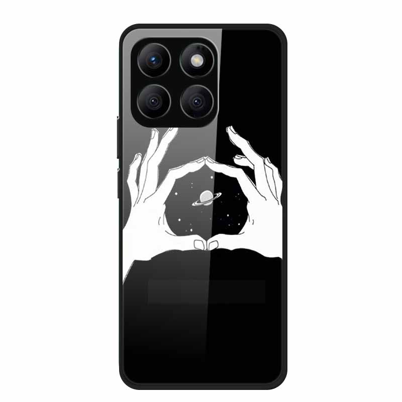 Glass Back Cover For Honor X8c Case X 8 c Soft Bumper Hard Tempered Glass Case For Honor X8c 4G Case HonorX8c X8 c X 8c 6.7" Bag