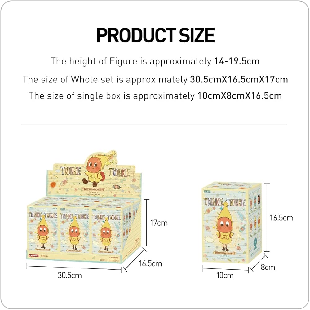 Pop Mart Twinkle Twinkle Sweet Dreams Plush Pendant Assorted Box 6 Pieces Blind Box Figures Original Characters