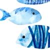 4 Pcs Wood Fish Wall Decor Rustic Blue Fish Beach Wall Art Nautical Coastal Themed Wall Hanging Sculpture for Lake House Ocean Bathroom Decor