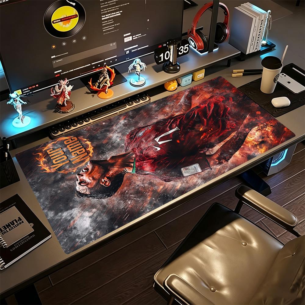 Cristiano Ronaldo (148) Customize Your Name Mouse Pad Desk Mat Ultra-Long Desk Mat Non-Slip Rubber Base Perfect Gift for Gamers And Professionals