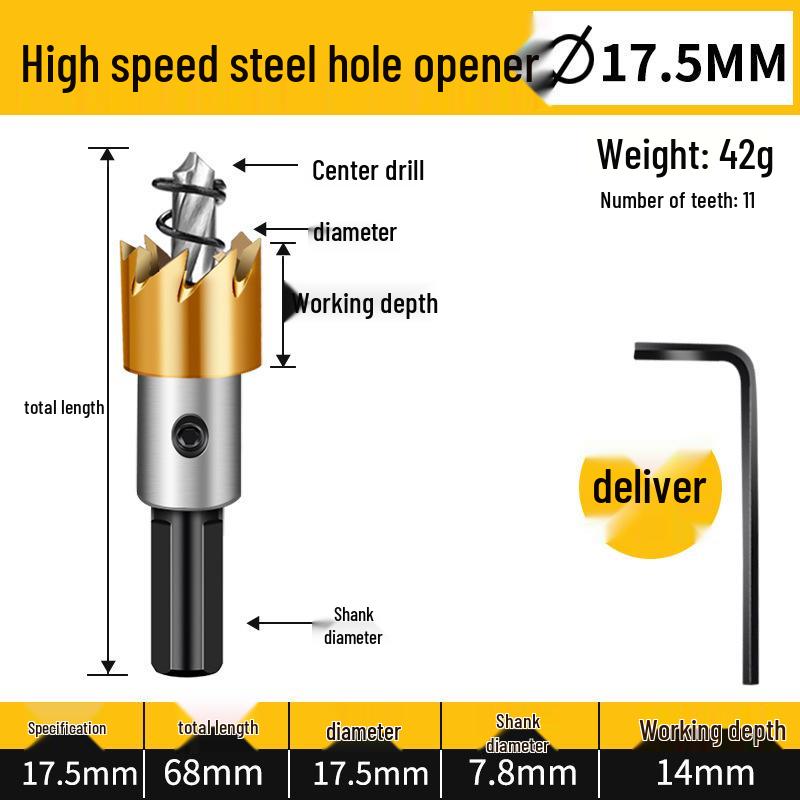 Hochgeschwindigkeits-Lochsäge aus Edelstahl & Metall-Aufbohrbohrer