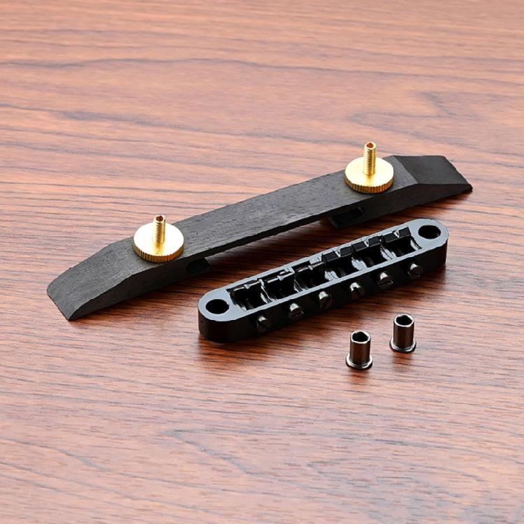 Guitar Roller Saddle Bridge Replacement Part with Rosewood Base