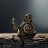 Vintage Brass Snail Small Ornaments Tea Pet Ceremony Solid Copper Simulation Animal Figurines Miniatures Home Decorations