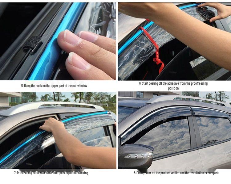 Car Rain and Sun Visors for Haval Models: H6, H2, F7, H5, and Third Generation H7, H4, H9, M6.