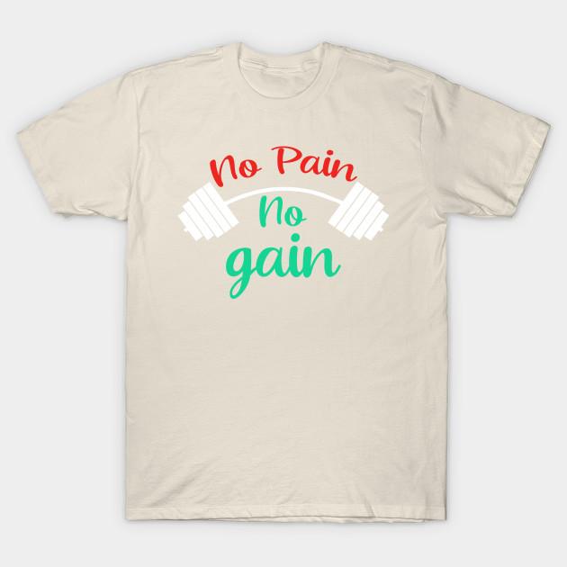 Buy Men Premium Cotton Harajuku T Shirt No Pain No Gain Workout ...