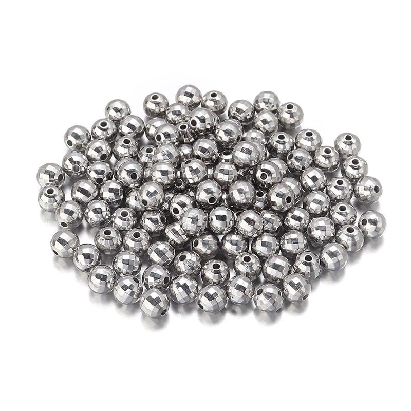20-200pcs 4/6/8/10/12/14mm CCB Faceted Beads Round Loose Spacer Ball Beads For DIY Jewelry Making Bracelets Necklace Accessories