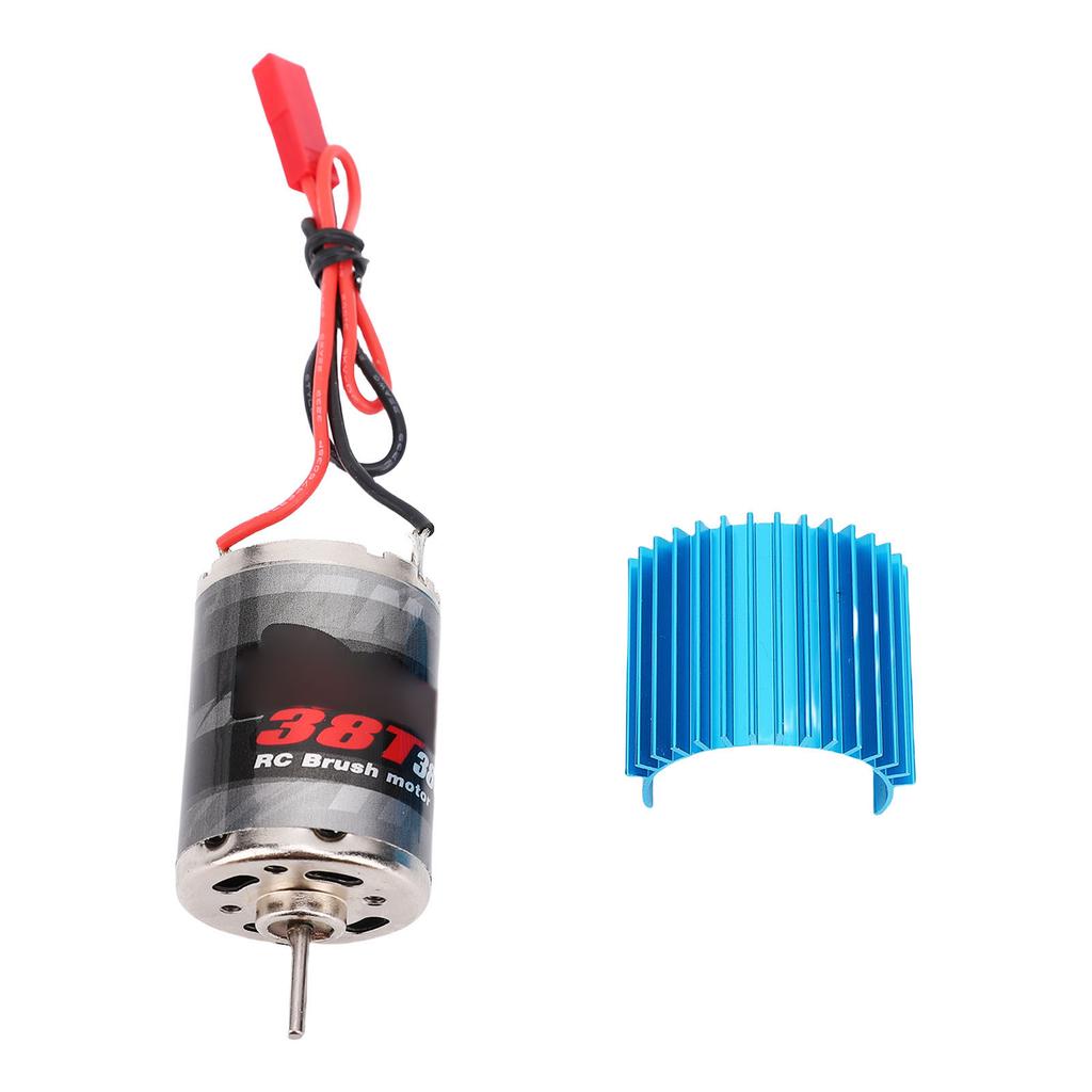 Brushed RC Motor Replacement for Traxxas 7075 High Torsion 38T Stainless Steel DC Electric Brushed Motor with Heat Sink