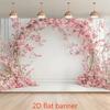 2D Floral Cherry Blossom Backdrop for Baby Shower & Spring Party Decor