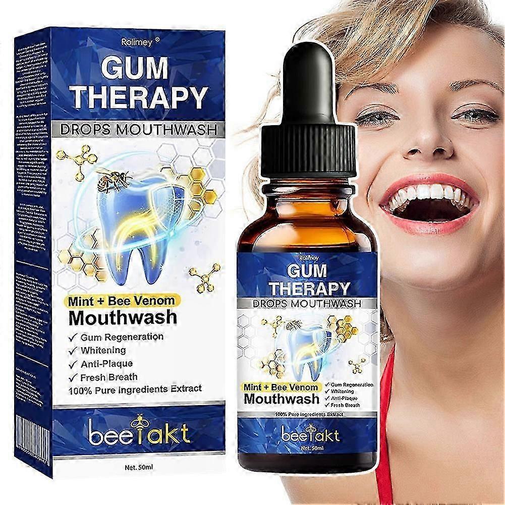 Bienenstich-Zahnbehandlungs-Tropfen Mundspülung, Bienenstich-Zahnfleischtherapie Mundspülung, Beseitigt Mundgeruch & Entzündungshemmend, Zahnfleischpflege, Frischer Atem, 30ml