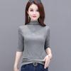 Modal Mid-Sleeve Women's Shirt - 2025 Spring/Summer Style, Five-Seven Sleeve Top, Casual T-Shirt.