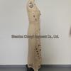 Women's Sequin Long Vacation Dress: Sexy Hollow-Out, Sun Protection Beach Cover-Up