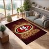 San Francisco 49ers Kristall-Samt-Teppich, Personalisierte rutschfeste Fußmatte mit individuellem Namenstext für Heimdekoration Geschenk