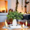 12 Pieces of Christmas Artificial Pine Stems and Artificial Norfolk Cypress Leaves and Branches for Christmas Decoration