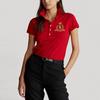 Polo Ralph Lauren Logo Pattern Embroidered Short Sleeve Polo Shirt Women tops WMPOKNINB920004-620