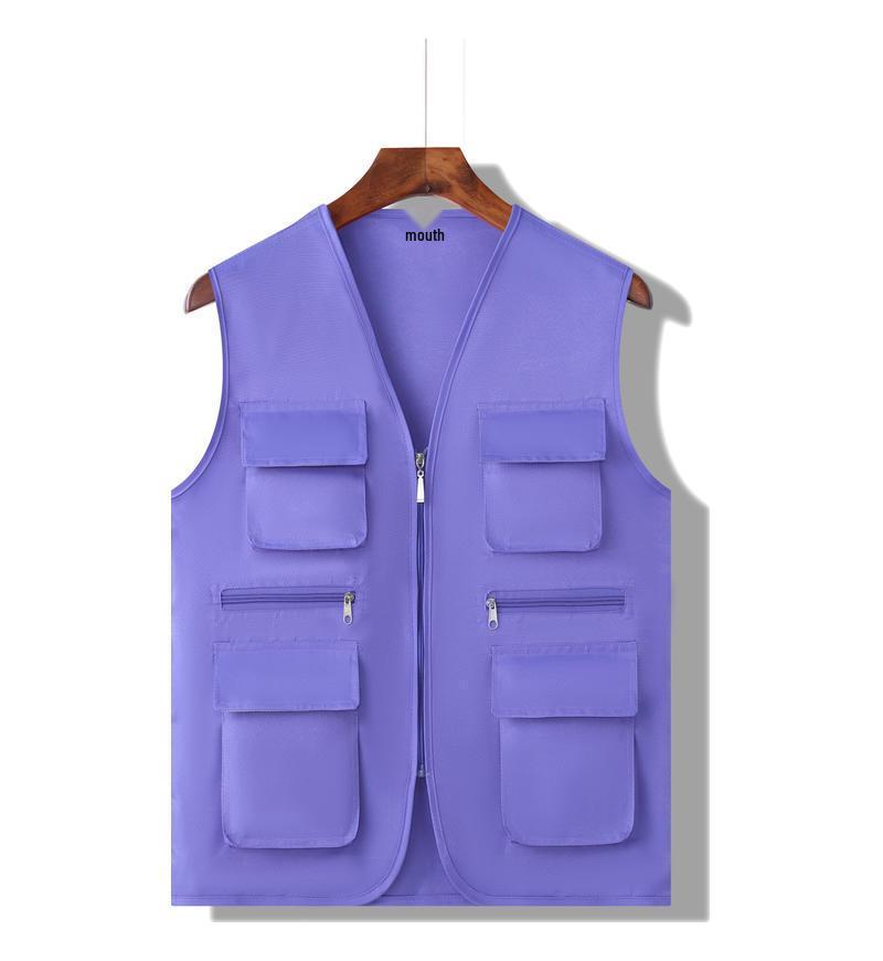 Custom Logo Multi-Pocket Volunteer Vest for Community and Photography Events