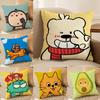 Funny And Quirky Party Animals Pillow Case Double-Sided Plush Sofa Cushion Covers Organic Breathable Invisible Zipper