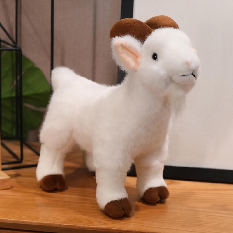 New Goat Plush Toy Stuffed Animal Doll, Adorable Goat Keychain Home Decor for Living Room, Birthday Gift for Kids and Adults
