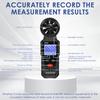 Handheld Wind Gauge Digital Anemometer with LCD Backlight Wind Speed Air Velocity Measuring Portable for Sailing