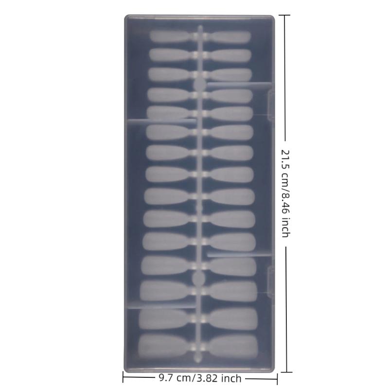 240Pcs Almond Coffin Stiletto Gel Nail Tips With Auxiliary Lines Innovative Press On Nails Ake Nail For Extension Manicure Tool