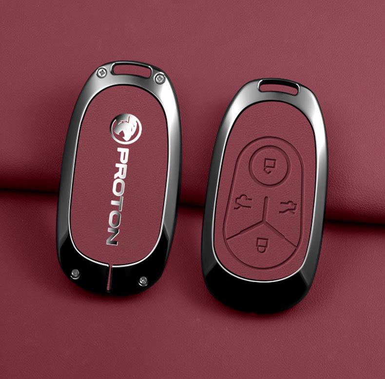 Proton e.MAS 5-Key Metal Case with Buckle: High-End Remote Control Protective Pouch and Chain for Men