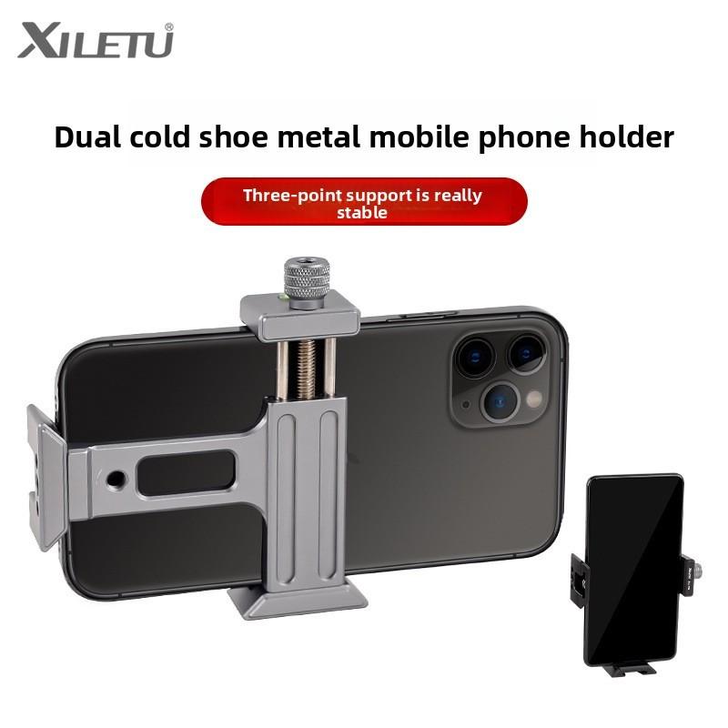 Aluminum Smartphone Tripod Holder For Live Streaming And Photography Desktop Support