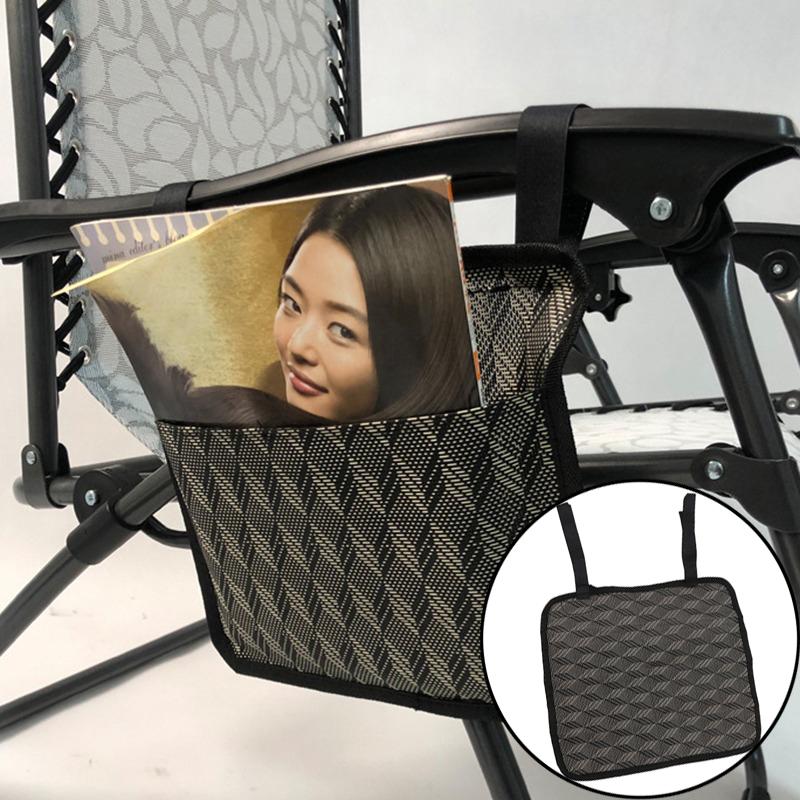 Universelle Anti-Faltstuhl-Seitentasche Taschen Beutel Liegestuhl Sessel Aufbewahrungsnetz für Camping Armlehnen-Seitenaufbewahrungstaschen