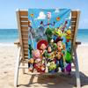1pc Toy Story2 Beach Towel with Custom Name, Beach/Swimming/Bath/Picnic/Camping Towel, Suitable for Seaside Beaches
