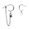 foxanry Silver Color Tassel Earrings for Women Trendy Elegant Lock Pendant Letters LOVE Earrings Wedding Bride Jewelry
