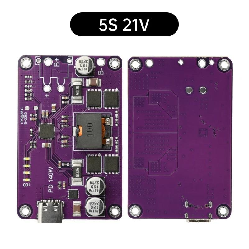 

Модуль швидкої зарядки Pd3.1 140 Вт 3S 4S 5S 6S Зарядний/розрядний модуль для літієвих батарей Інтерфейс Type C Підтримка Qc3.0 2.0 Afc Fcp